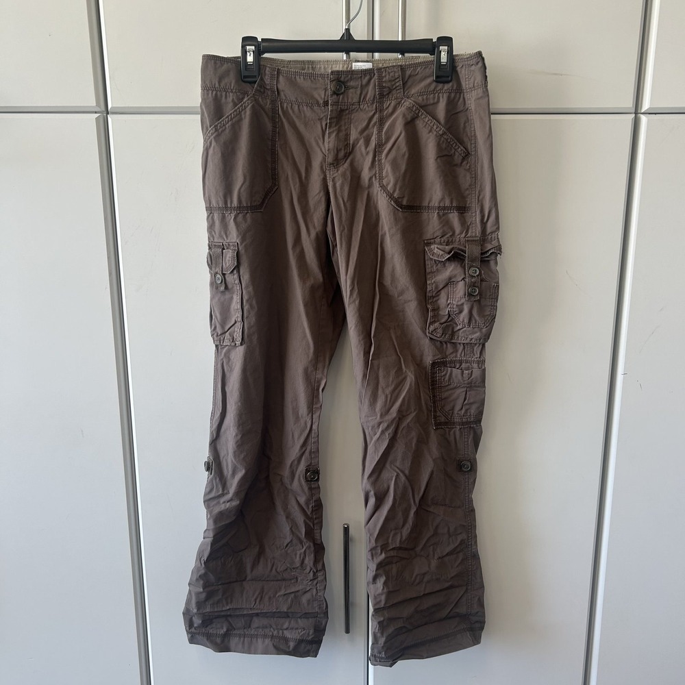 Old Navy Womens Brown Cargo Pants Low Rise Straight Leg Utility Size 10 675500